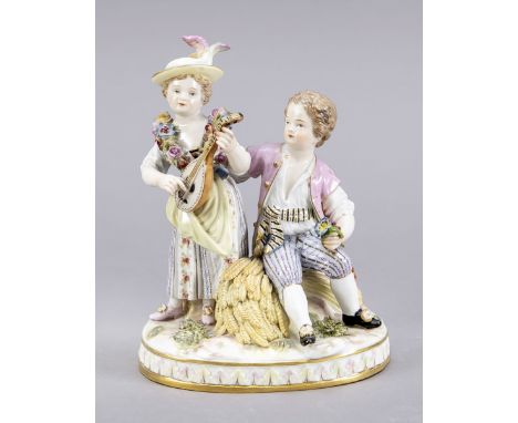 Allegorische Figurengruppe, Der Sommer, Meissen, Knauf-Schwerter 1850-1924, 1. W., Entwurf Johann Carl Schönheit im Jahr 1762