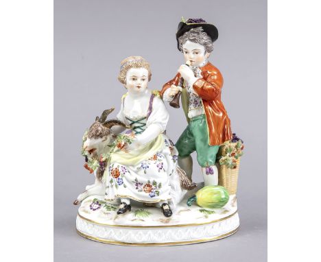 Allegorische Figurengruppe, Der Herbst, Meissen, Marke nach 1934, 1. W., Entwurf Johann Carl Schönheit im Jahr 1782, Modellnr