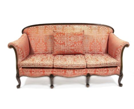 Sofa im Barock-Stil, 20. Jh., Eiche massiv, neu gepolstert, passend zu Lot 5537, 95 x 176 x 95 cm.- Das Möbel kann nicht in u