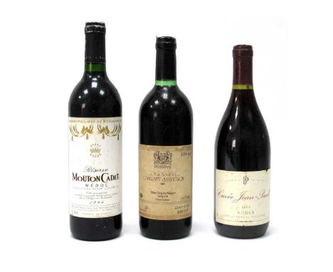 Red Wine - Baron Philippe De Rothschild Reserve Mouton Cadet 1994, 75cl., 12% Vol.; Oriachovitza Cabernet Sauvignon 1981 Rese