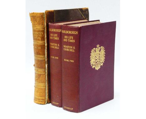 Churchill (Winston) Marlborough, His Life and Time, two volumes, published by George G G Harrap and Co, red cloth bindings an