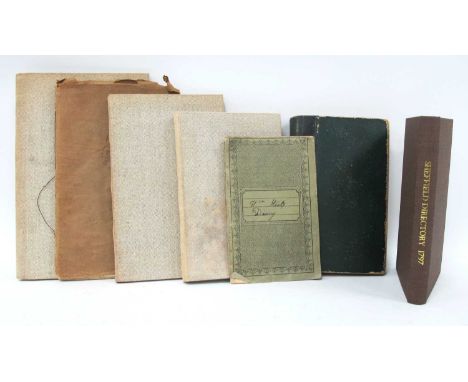 Five Handwritten Diaries (1870-80's) of William Steel, a farmer and file cutter of Shaw Lane which is between Grenoside and B