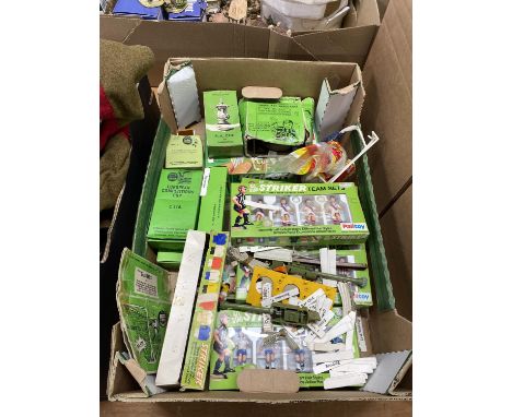 Box of Subbuteo and 'All Star Striker Team' sets