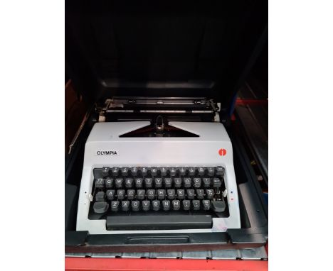 A vintage Olympia typewriter. 