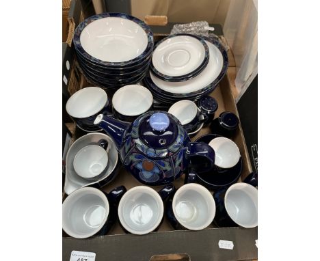 A Denby pottery 'Baroque' tea set, 34 pieces including teapot. 