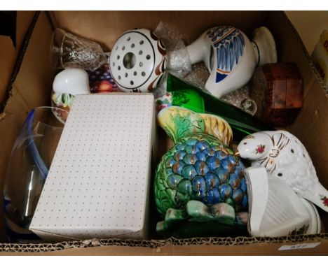 Assorted collectable items including Royal Worcester, Old Country Roses, Caithness glass etc 