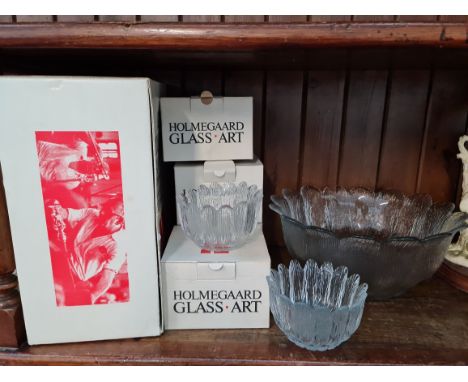 Set of 5 bowls by Sidse Werner for Holmegaard, Denmark - all in original boxes 