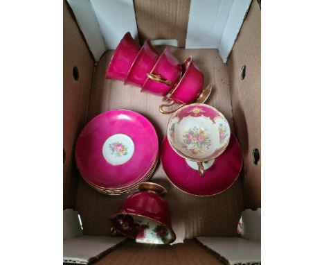 6 Shelley cups and saucers.Condition:- General wear, some light scratches & light wear to gilt throughout, no sign of any maj