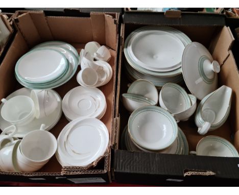 A Royal Doulton "Berkshire" part diner service, a Wedgwood part tea / coffee service and selection of Denby plates and saucer