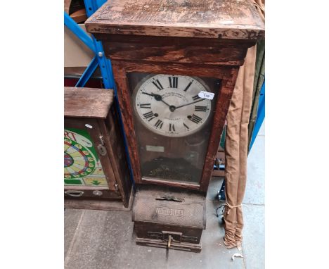 A vintage National Time Recorder Co. Ltd clocking in clock. 