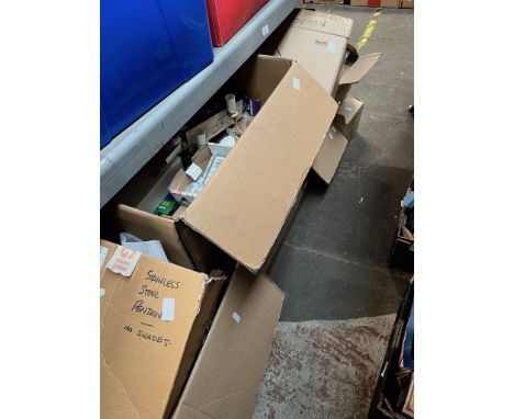 Nine boxes of assorted modern light fittings. 