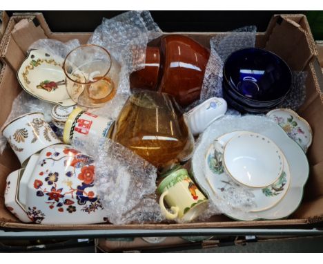 Assorted collectables including 6 Minton plates c 1895, Royal Crown Derby, Royal Worcester etc 