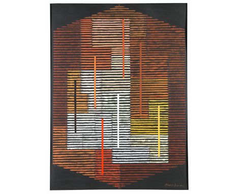 Adolf Richard Fleischmann, Composition/ gouacheAdolf Richard Fleischmann,  (1892-1968)Ohne Titel/ Komposition. Gouache auf sc