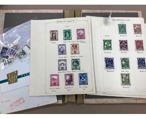 Stamps; An Attractive Austria Stamp Collection, housed in a hand-painted homemade album, containing stamps mainly from post W