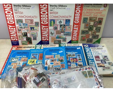 Stamps; An Assortment of Stanley Gibbons Stamp Catalogues (12) including: British commemorative 2001 edition, commemorative a