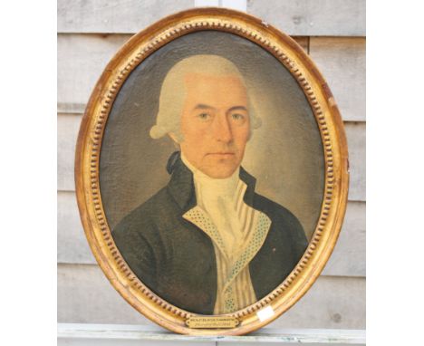 English early 19th Century School: oil on canvas, portrait of Benjamin Blaydes Haworth Sheriff of Hull 1803, 16 1/4" x 13", i