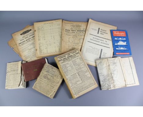 A Private Collection of Railwayana Books. This lot includes a copy of Osborne's Timetable July 1840, Bradshaw's Railway and S