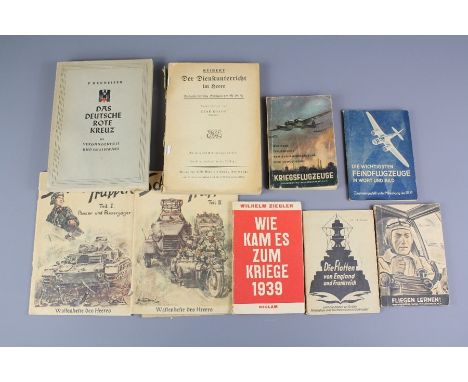 A Quantity of German WWII Era Luftwaffe Flight Manuals and Military Guidance Manuals, including 'Kriegsflugzeuge' published Z