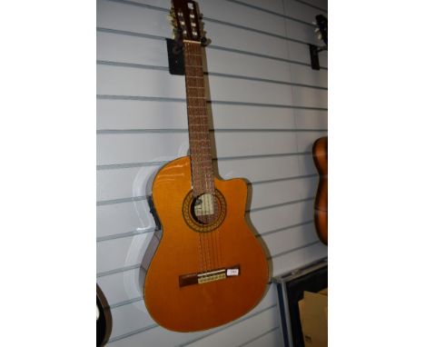 A Stagg electro classical guitar with padded gig bag