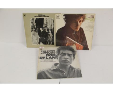 A lot of 3 orange CBS Bob Dylan UK pressings