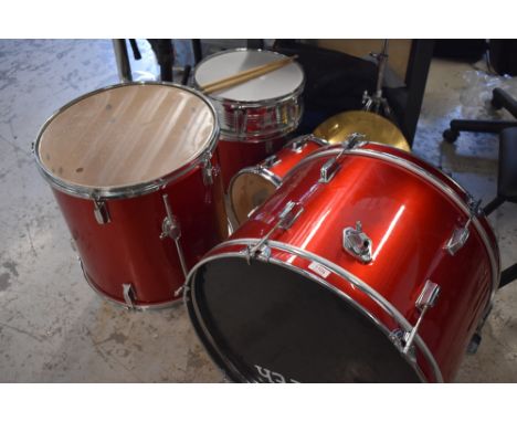 A drum kit and accesories, skin named Zenith