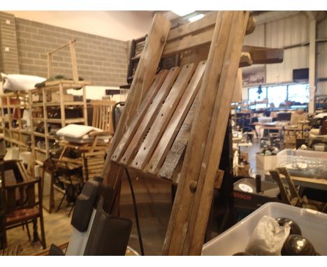 Tall wooden step ladder. Not available for in-house P&amp;P. 