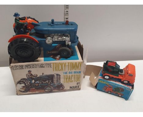 A boxed Tricky Tommy Tractor and a Albion cement mixer model