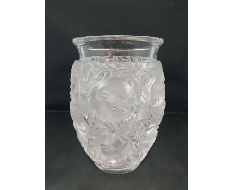 A Lalique glass vase 'Lalique Bagatelle' signed to base h17.5cm