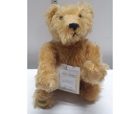 A Merrythought limited edition bear 'Bear Heart' with tags.