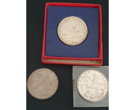 Three 1935 rocking horse crowns