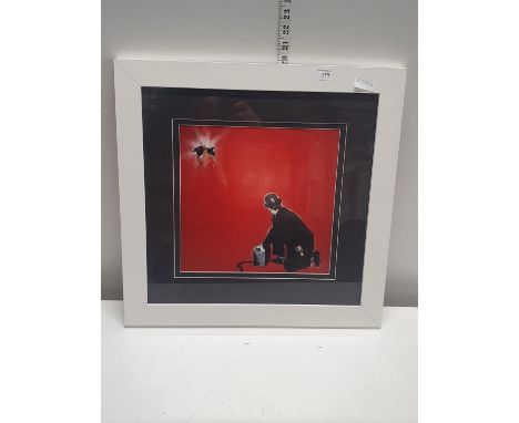 A framed Nick Walker Splatter print  50x50cm, shipping unavailable