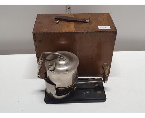 A vintage cased Magic Lantern burner, shipping unavailable