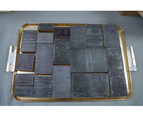 Seventeen Vintage Printing Blocks for Magic Acts etc. 