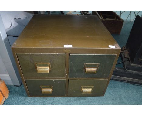 Vintage Metal Four Drawer Filing Cabinet 