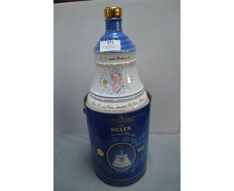 Bells Scotch Whisky Commemorative Bell - Queen Mother 1990 (sealed and full) 