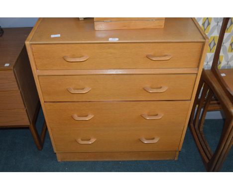 G-Plan Light Oak Four Drawer Chest 