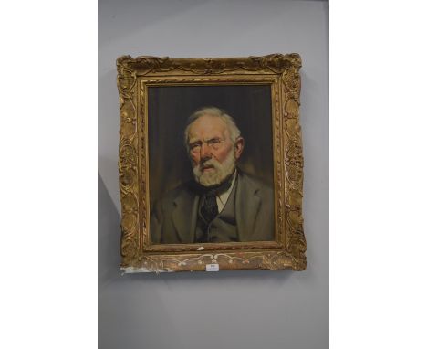 Oil on Canvas Portrait of Arnold Reckitt at Brantingham Thorpe Hall circa 1935 Inscribed GR/35, in Original Distressed Gilt F