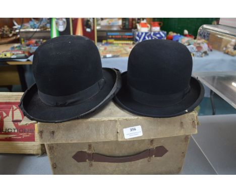 Two Vintage Bowler Hats 