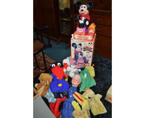 Glove Puppets Including Punch &amp; Judy Characters, plus Mickey Mouse Magician Magic Show 