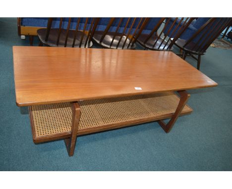 1970's G-Plan Teak Coffee Table with Lower Berger Shelf 