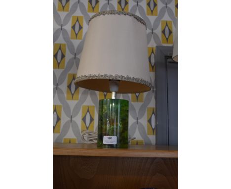 Green Shatter Line Acrylic Table Lamp 