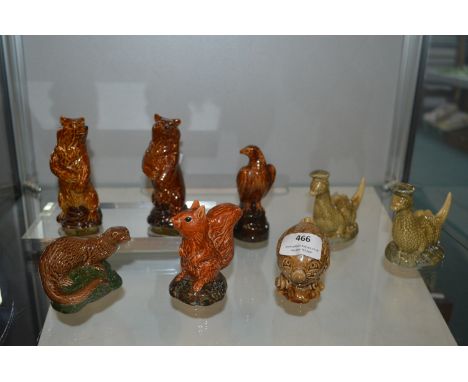 Eight Beneagles Scotch Whisky Pottery Miniatures by Beswick (seven are full and unopened) 