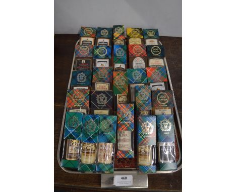 Twenty-Five Vintage Scotch Whisky Clan Tartan Miniatures