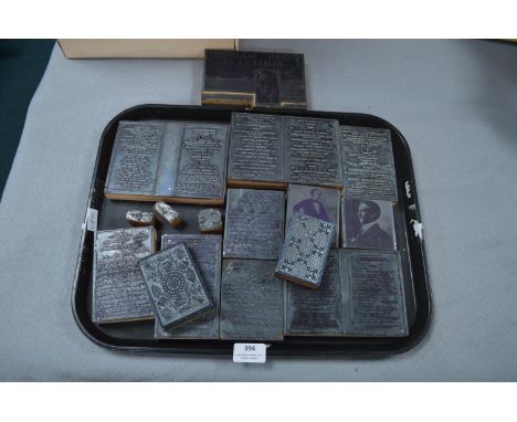 Seventeen Vintage Printing Blocks for Magic and Playing Cards 