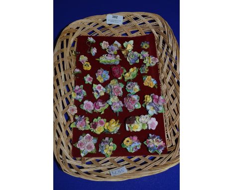 30+ Vintage Ceramic Posy Brooches and Earrings by Colebrook's, and Crown Potteries, etc. 