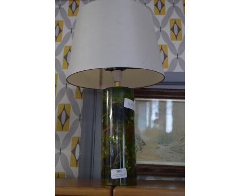 Green Shatter Line Acrylic Table Lamp 