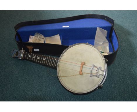 Banjolele by John Gray &amp; Sons of London in Original Case 