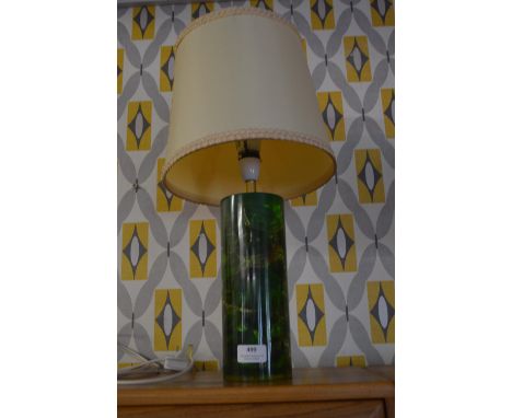 Green Shatter Line Acrylic Table Lamp 