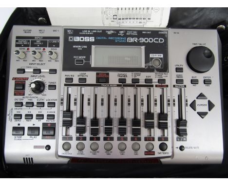 A Boss BR900CD digital recording studio with manual and accessories 