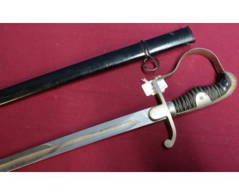 c.WWII style German officers dress sword complete with steel scabbard 